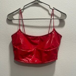 SKIMS Red Crop Top